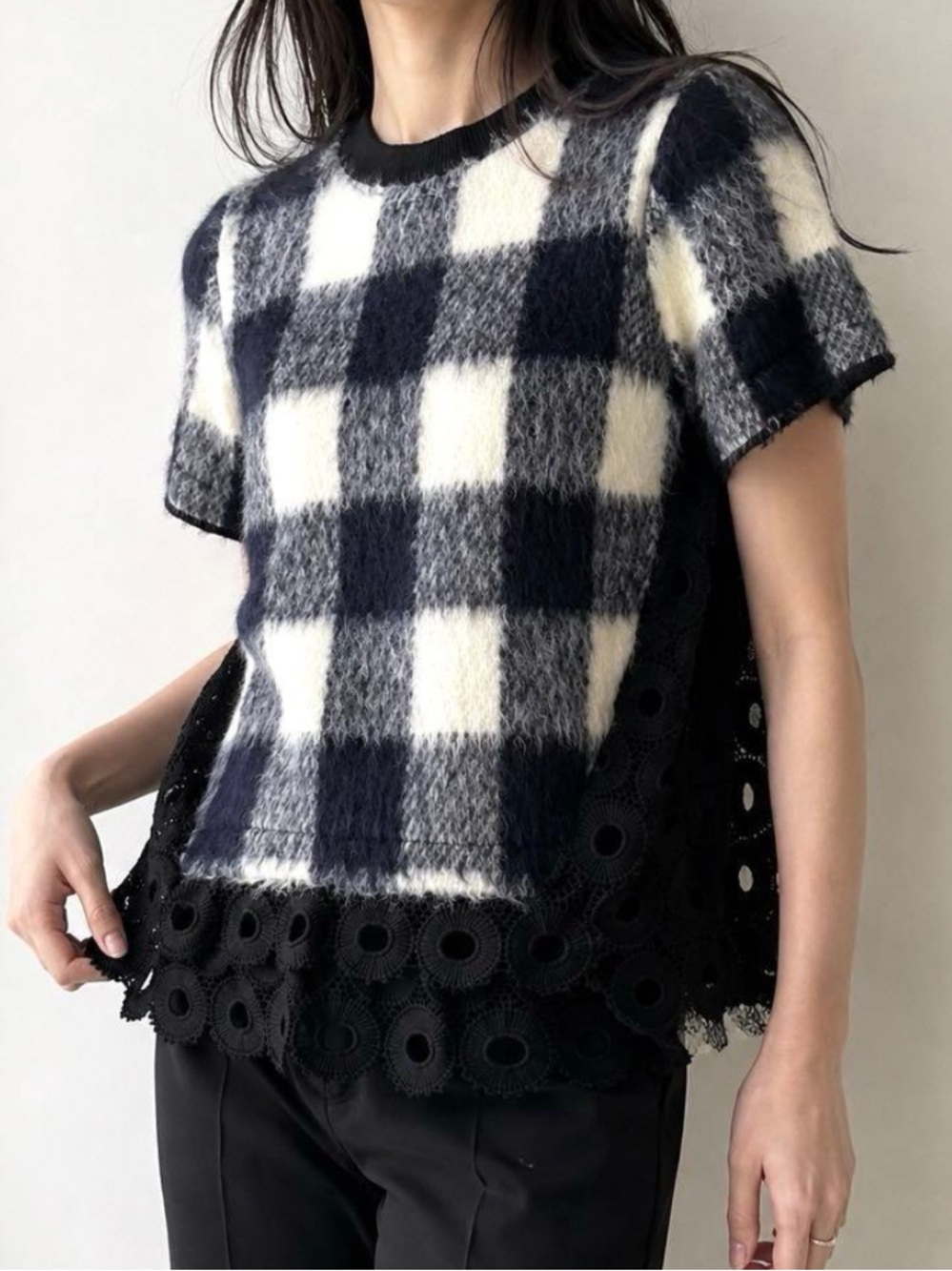Sea New York Blue and White Plaid Top Size  4